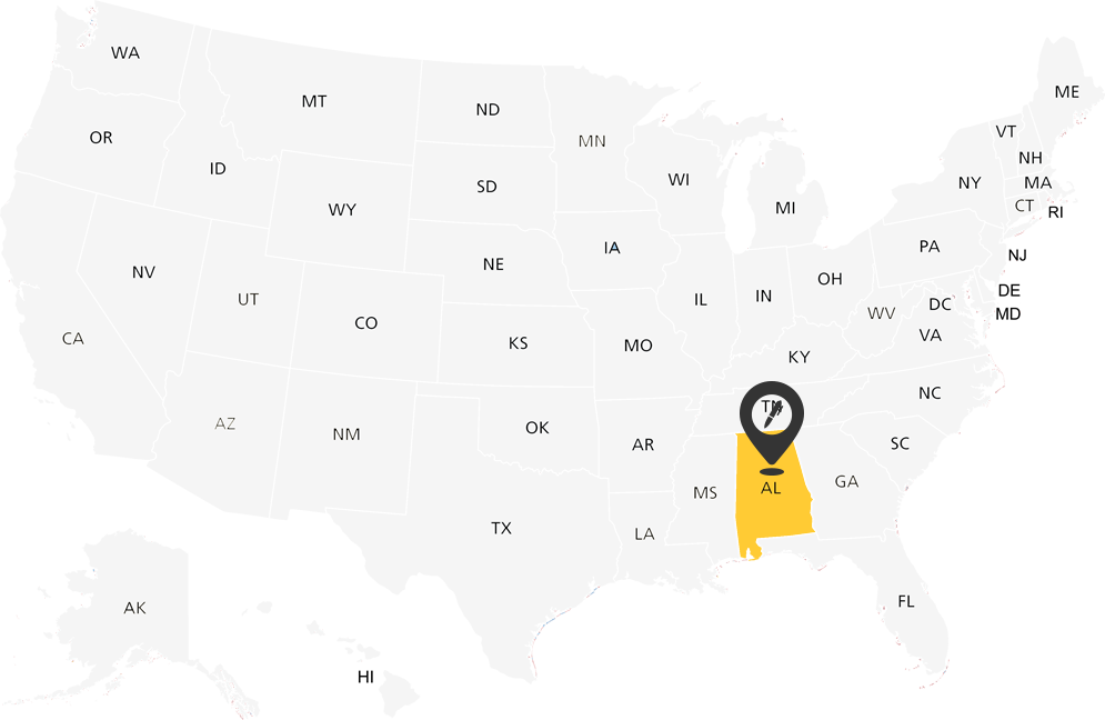 Alabama Notary Map
