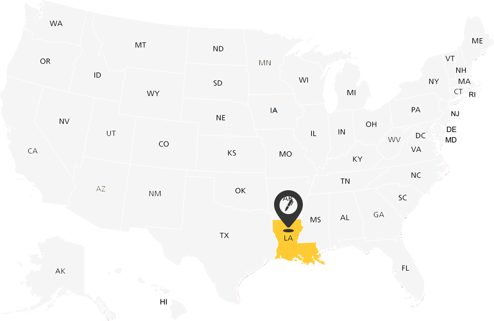 Louisiana Notary Map